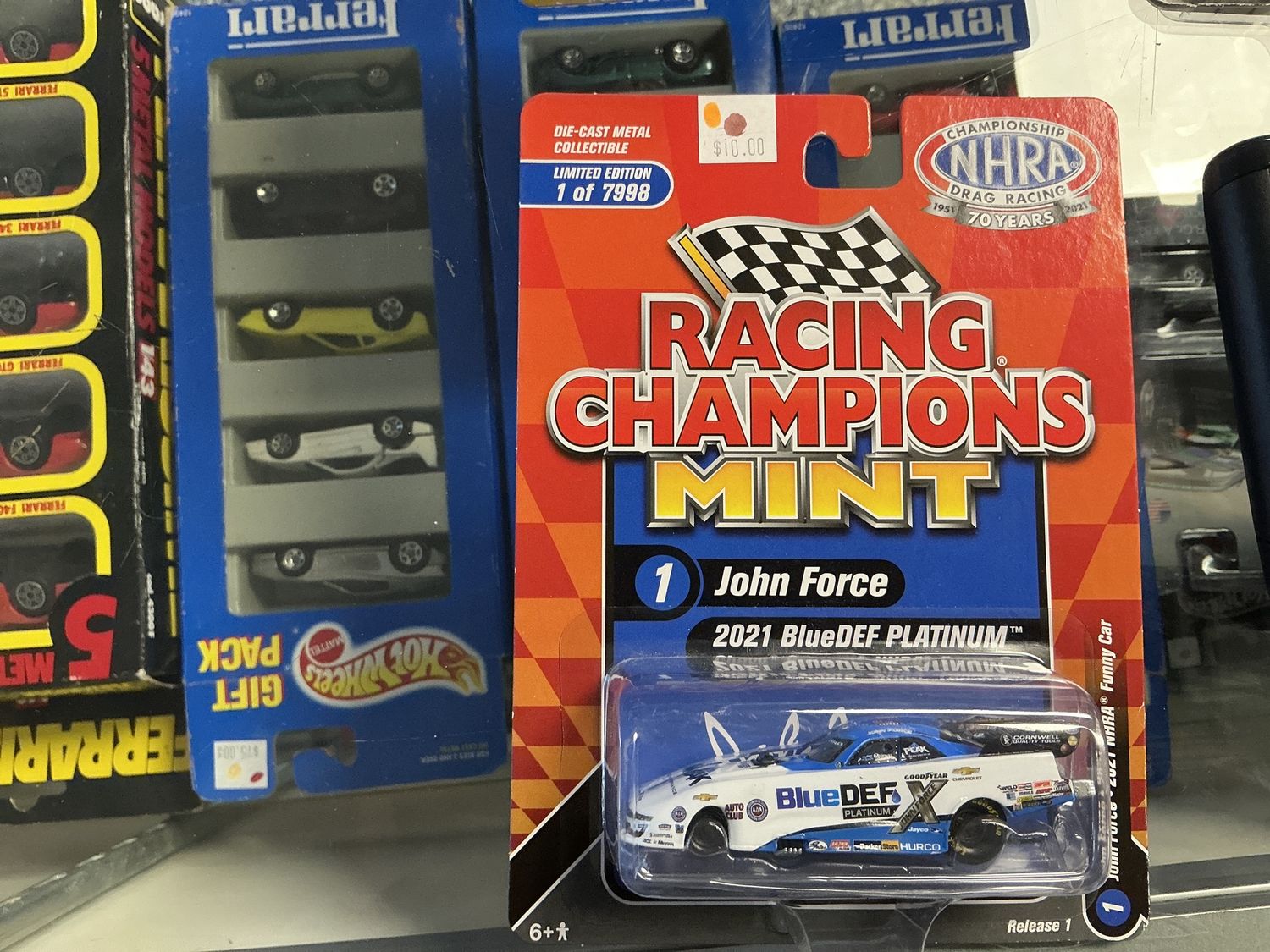 John force 2021 NHRA funny car, blue def