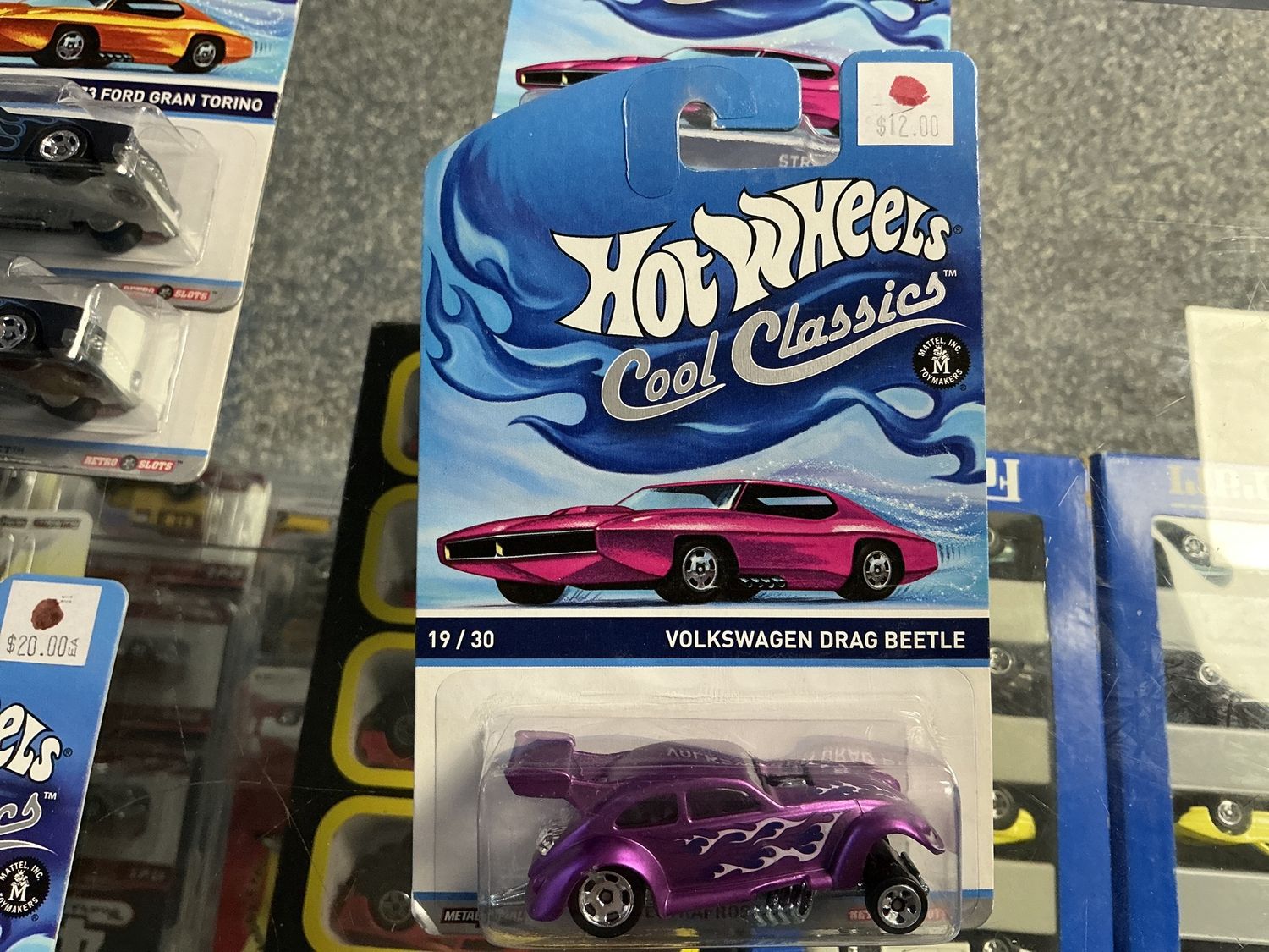 Hot wheels, cool classics, Volkswagen drag, beetle, purple