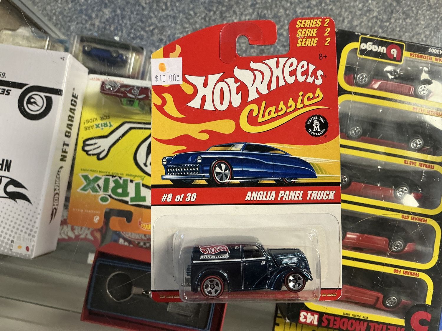 Hot wheels classic Anglia panel truck blue