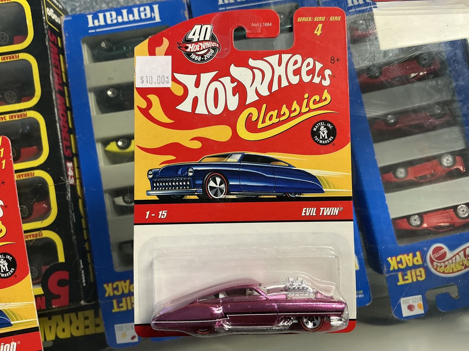Hot wheels, classic evil, twin purple
