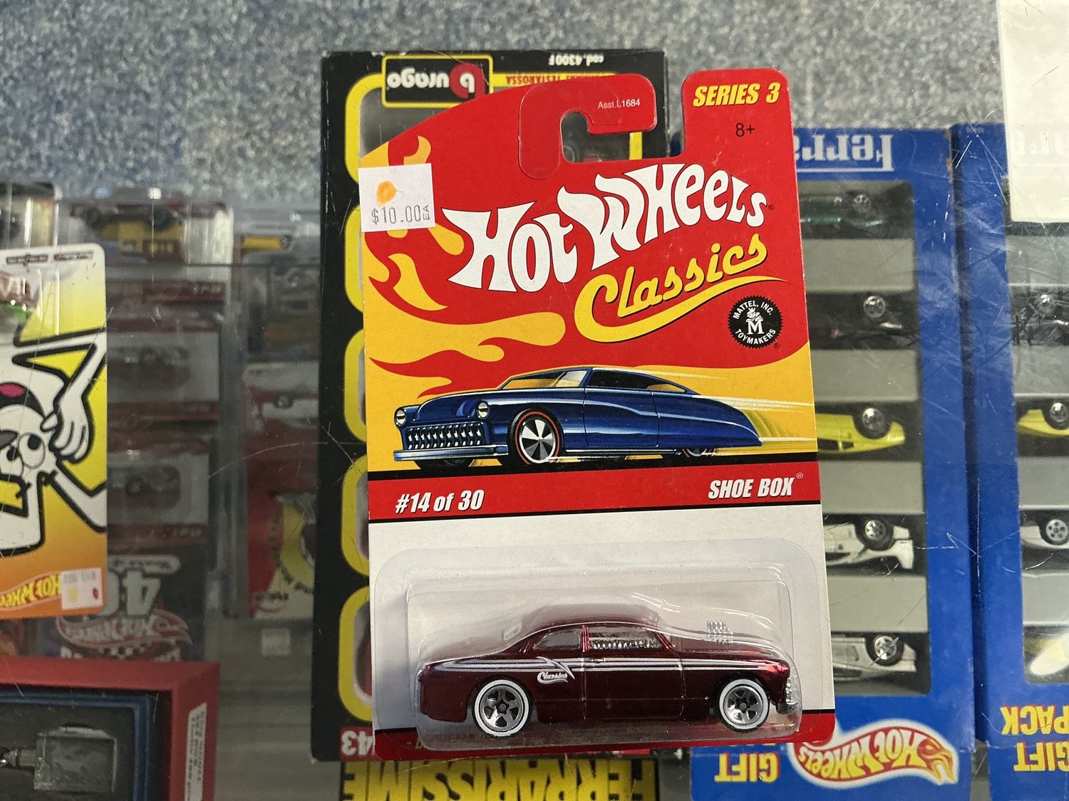 Hot wheels, classic shoebox red