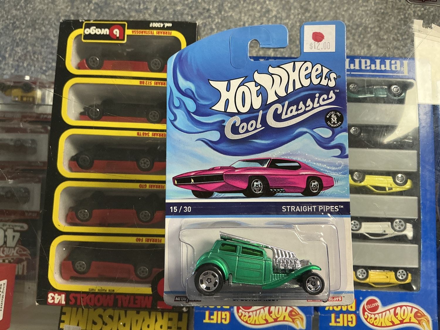 Hot wheels, cool classic straight pipes green