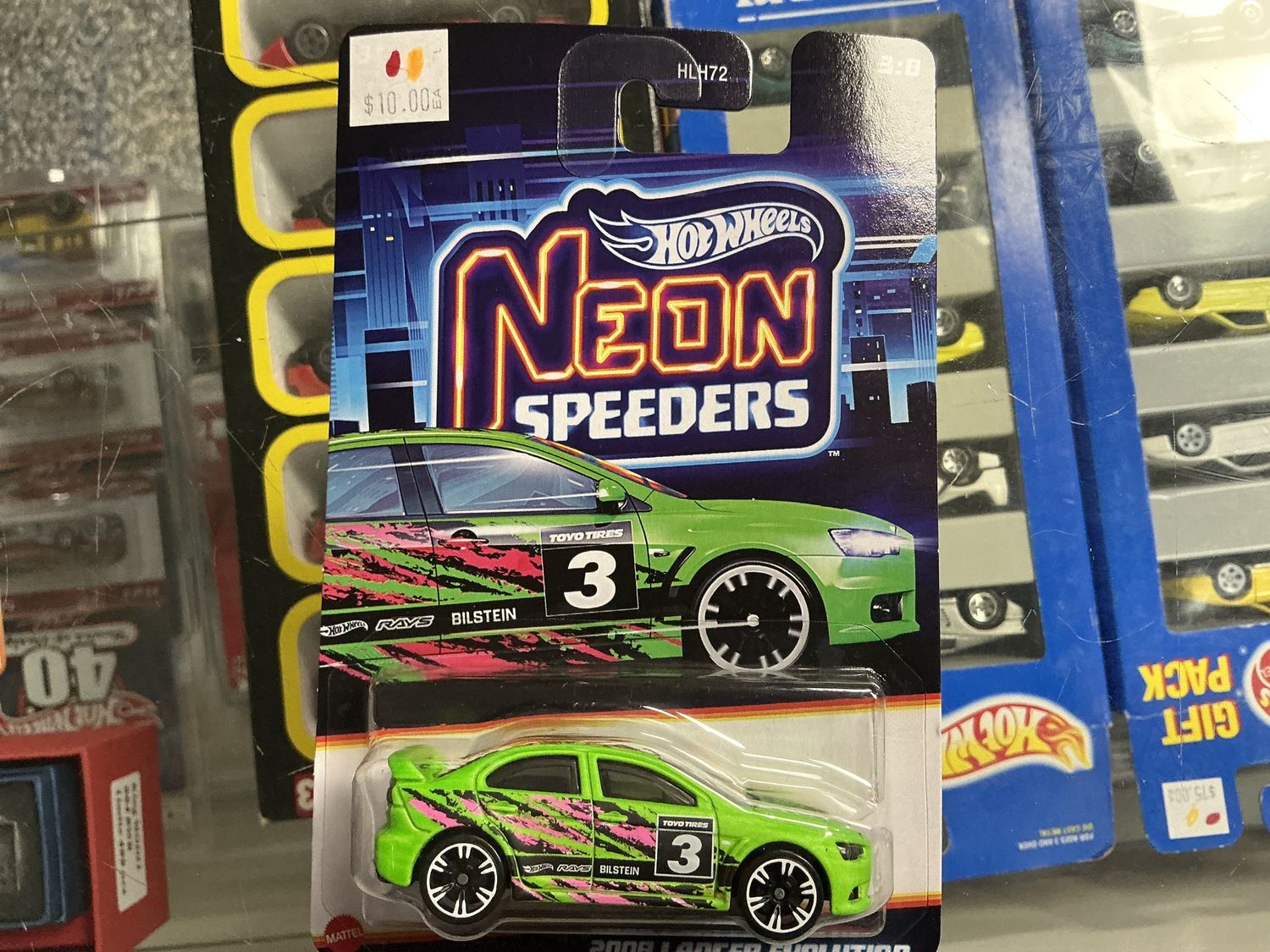 Hot wheels neon speeders, 2008  Lancer evolution