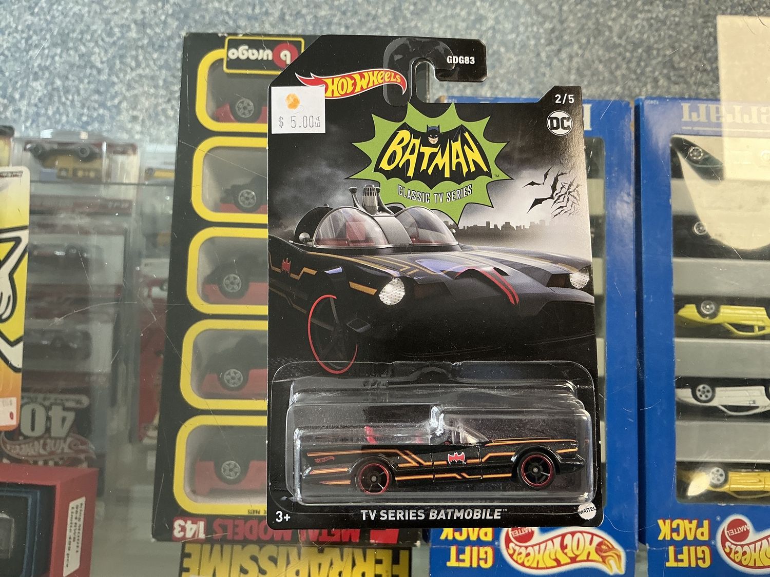 TV series Batmobile black with orange stripes classic series