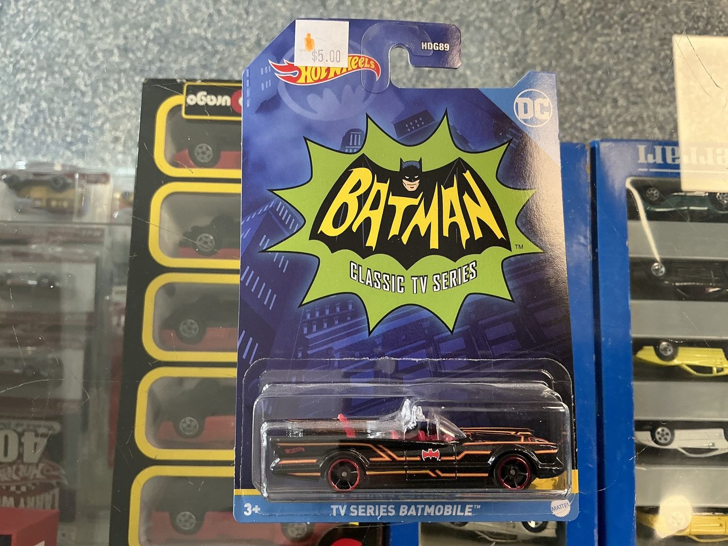 Batman classic TV series Batmobile black with orange stripes