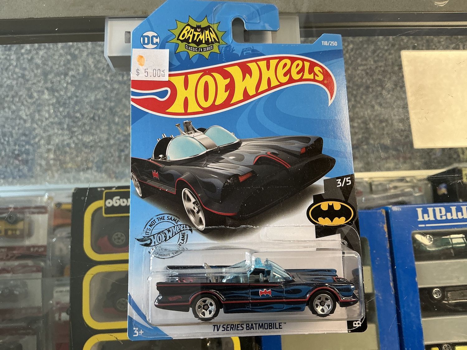 TV series Batmobile black with blue flames