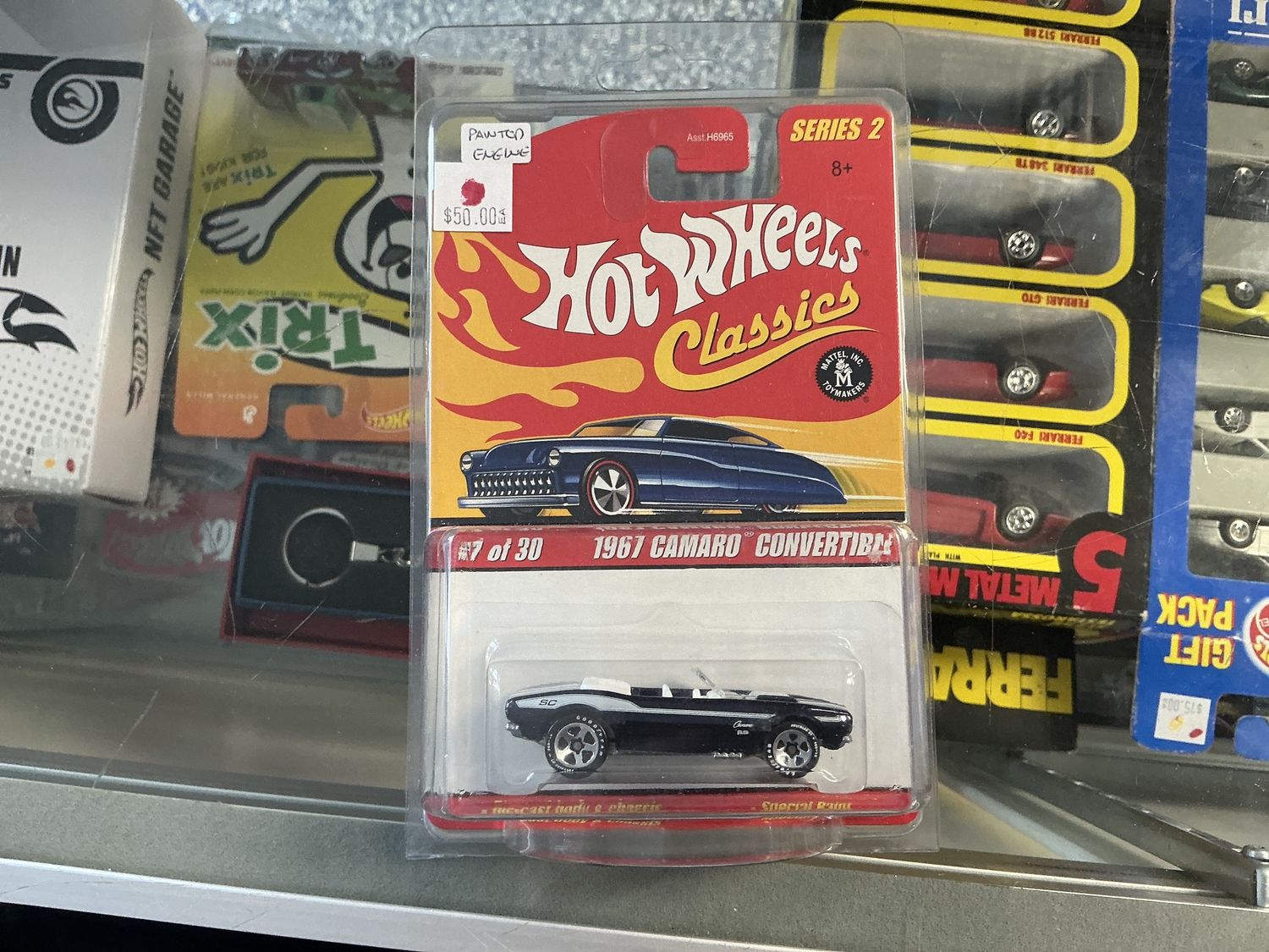 Hot wheels Classics, 1967 Camaro convertible painted engine