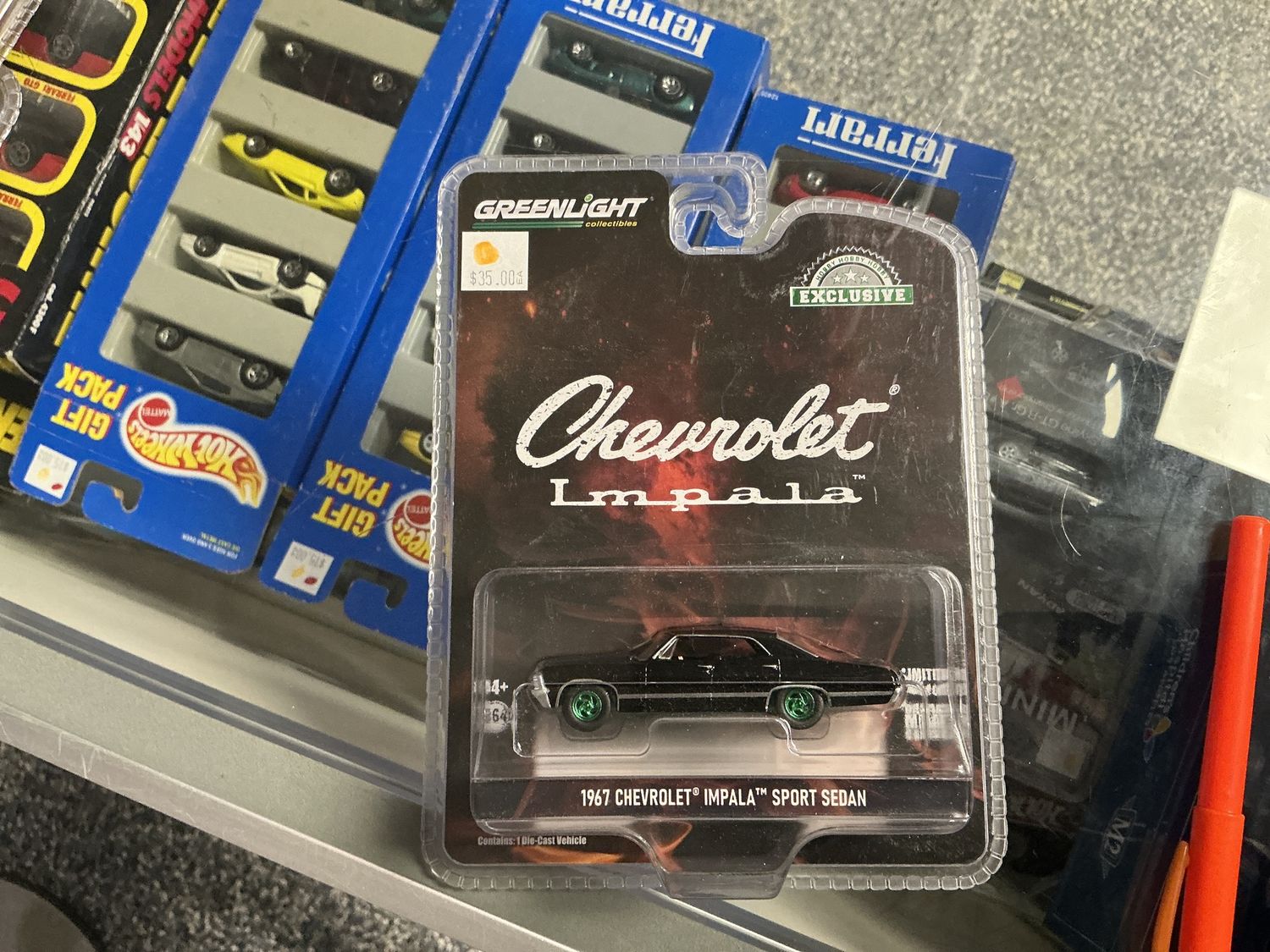 1967 Chevy Impala sports sedan greenie black