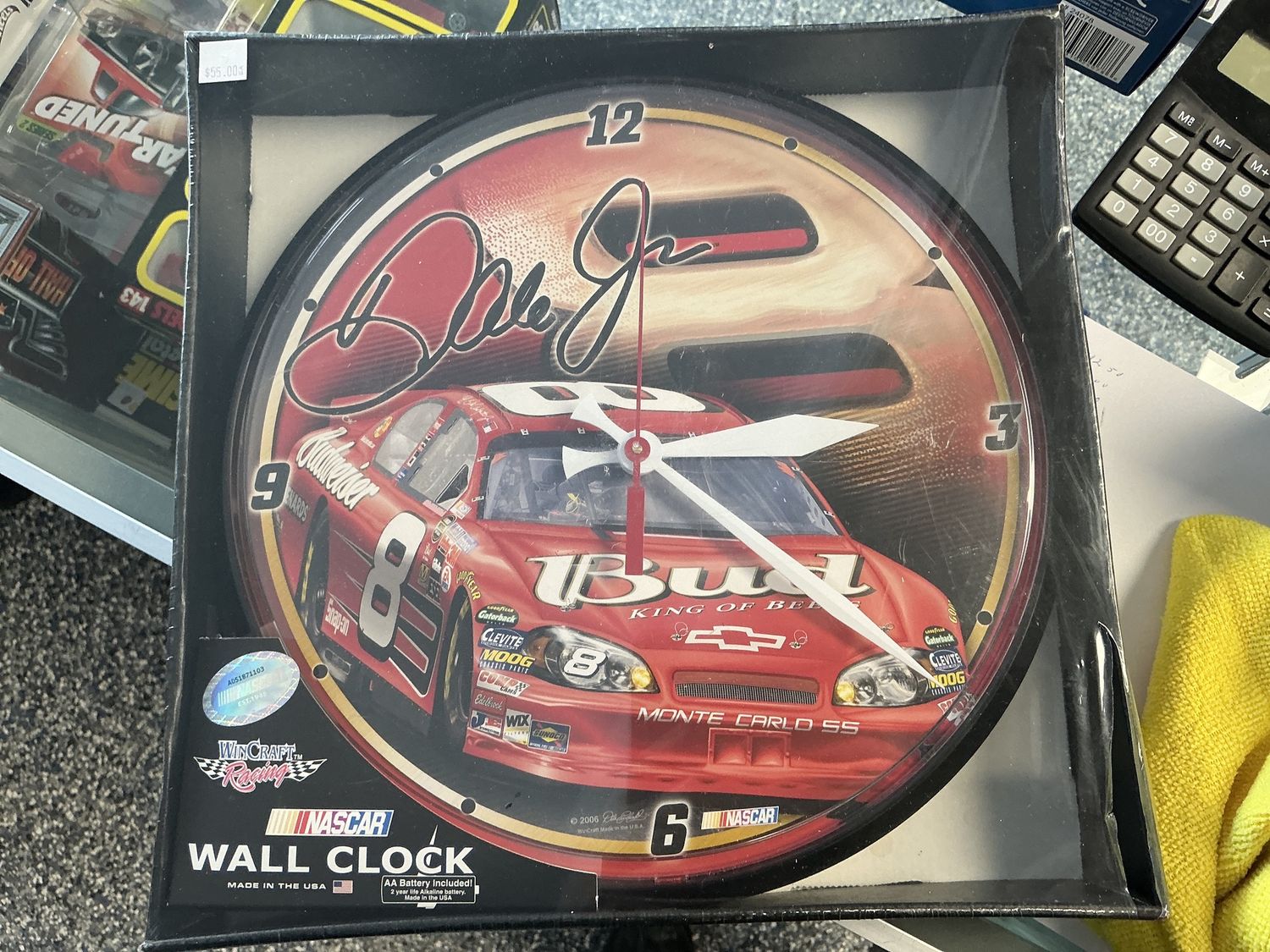 Dale Earnhardt Junior, NASCAR wall clock, bud King of beers