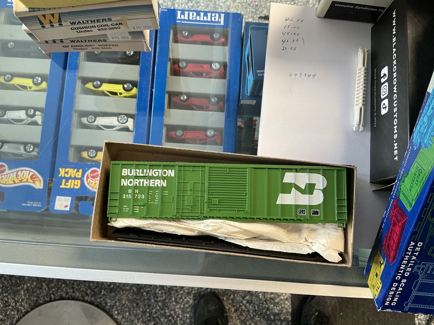 50 foot combination door box Burlington Northern