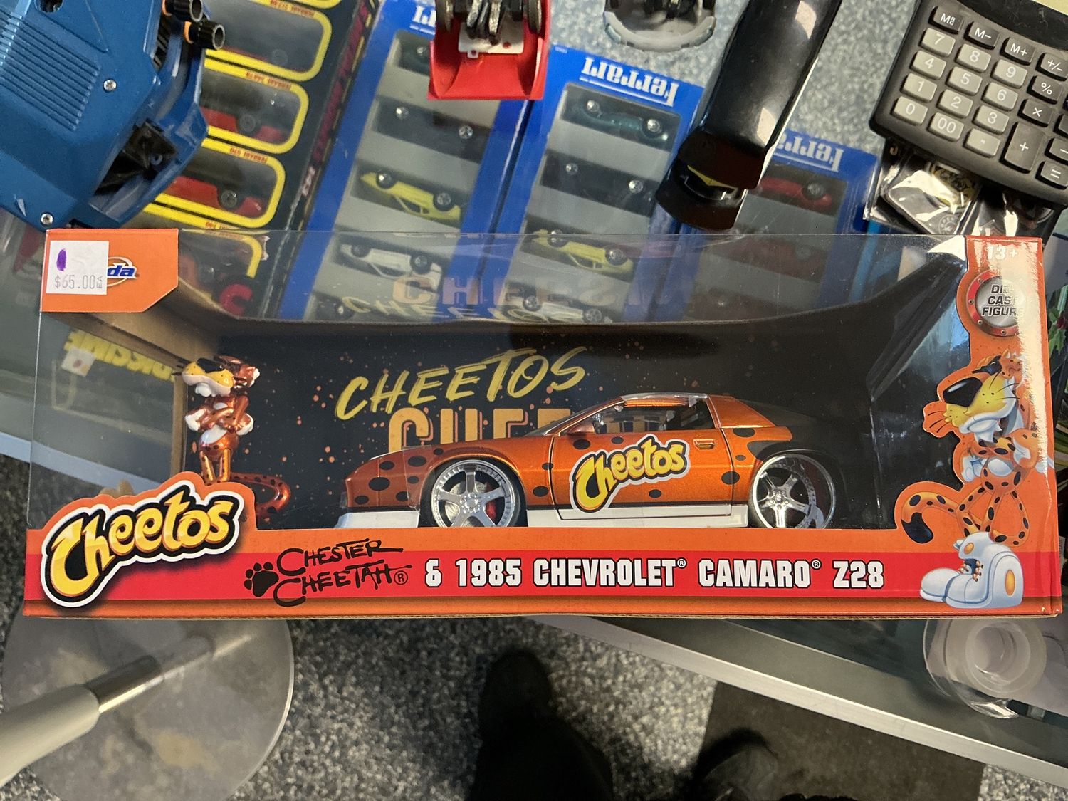 Chester cheetah with 1985 Chevy Camaro Z 28
