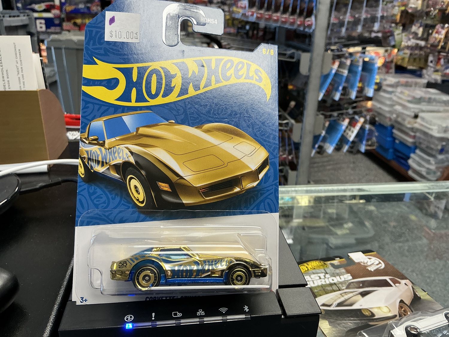 58th anniversary, hot wheels set golden blue Corvette stingray chase