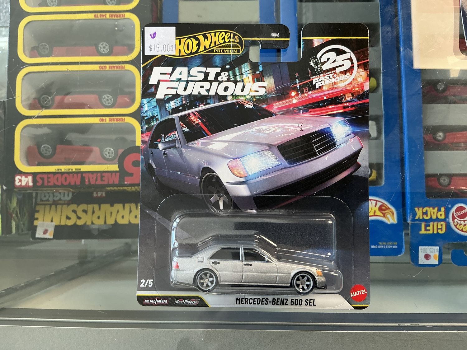 Fast and the furious 25 years Mercedes Mercedes-Benz 500 SEL silver