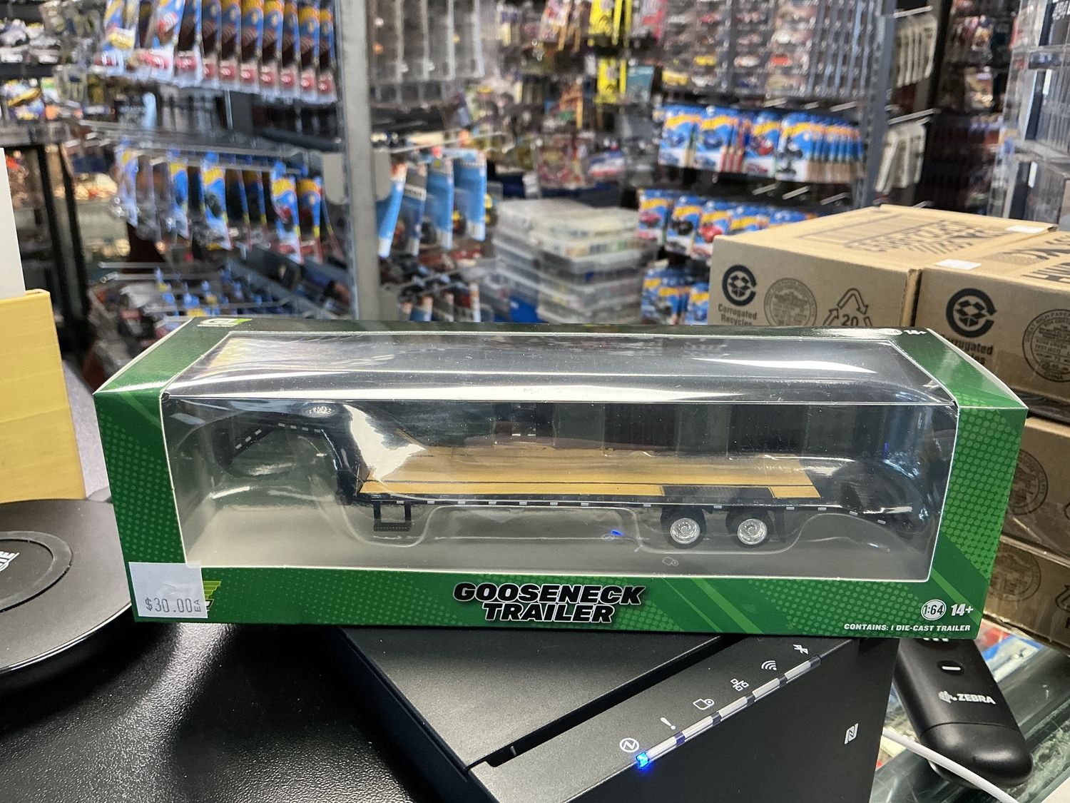 Black gooseneck trailer