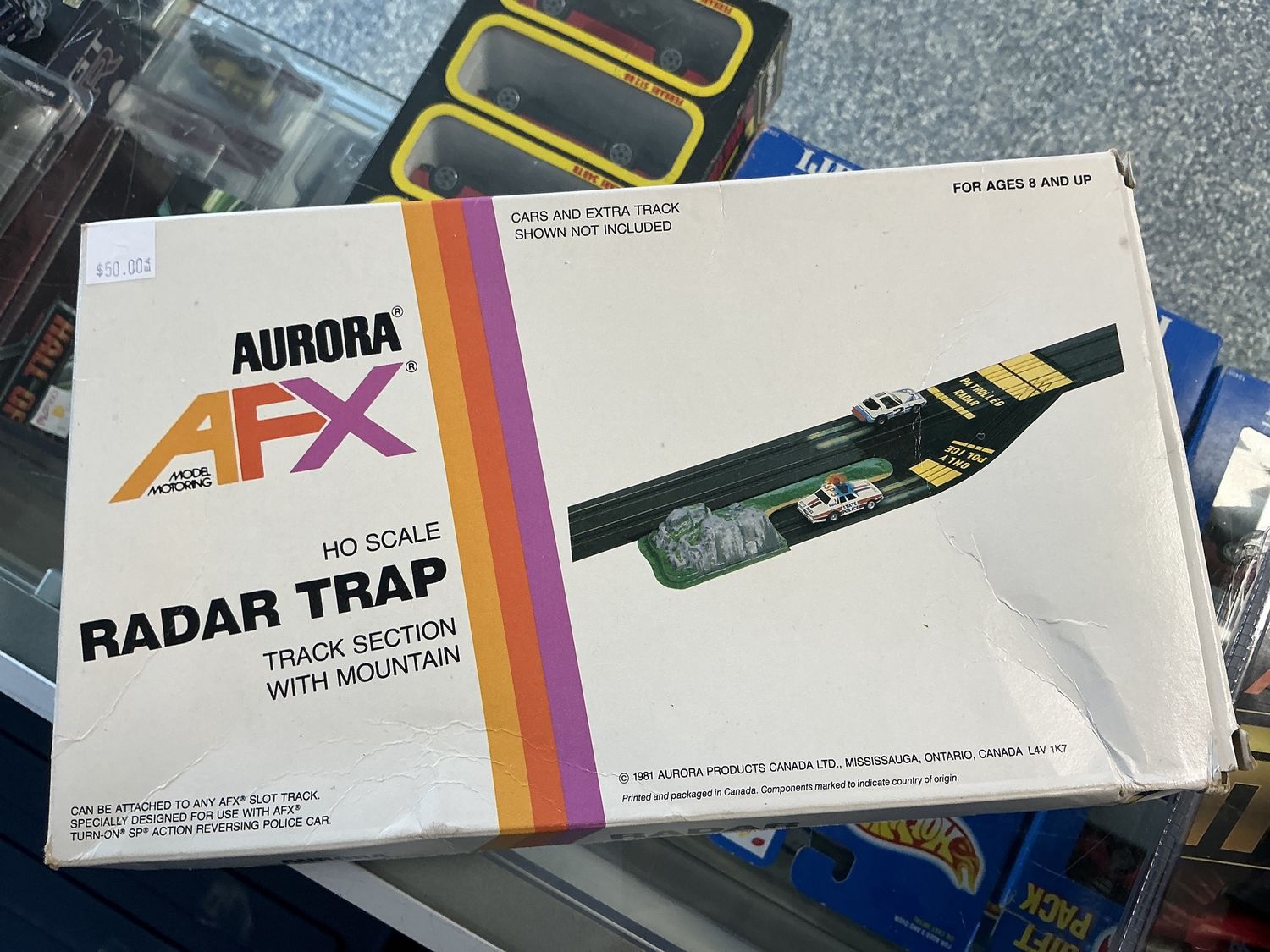 AFX Aurora radar trap slot car track