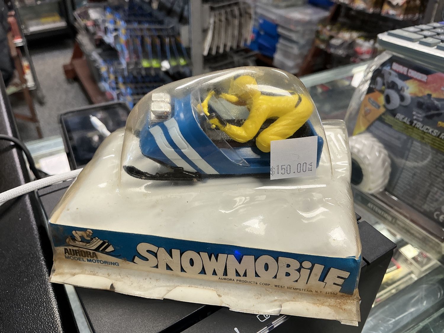 Aurora model motoring snowmobile