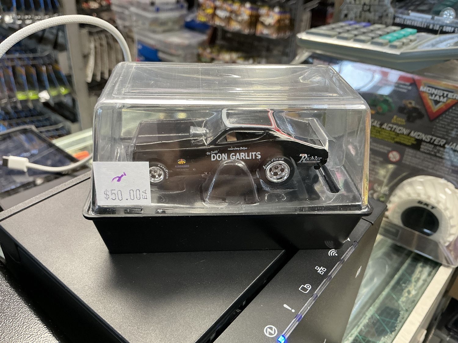Din Garlits electric slot racer