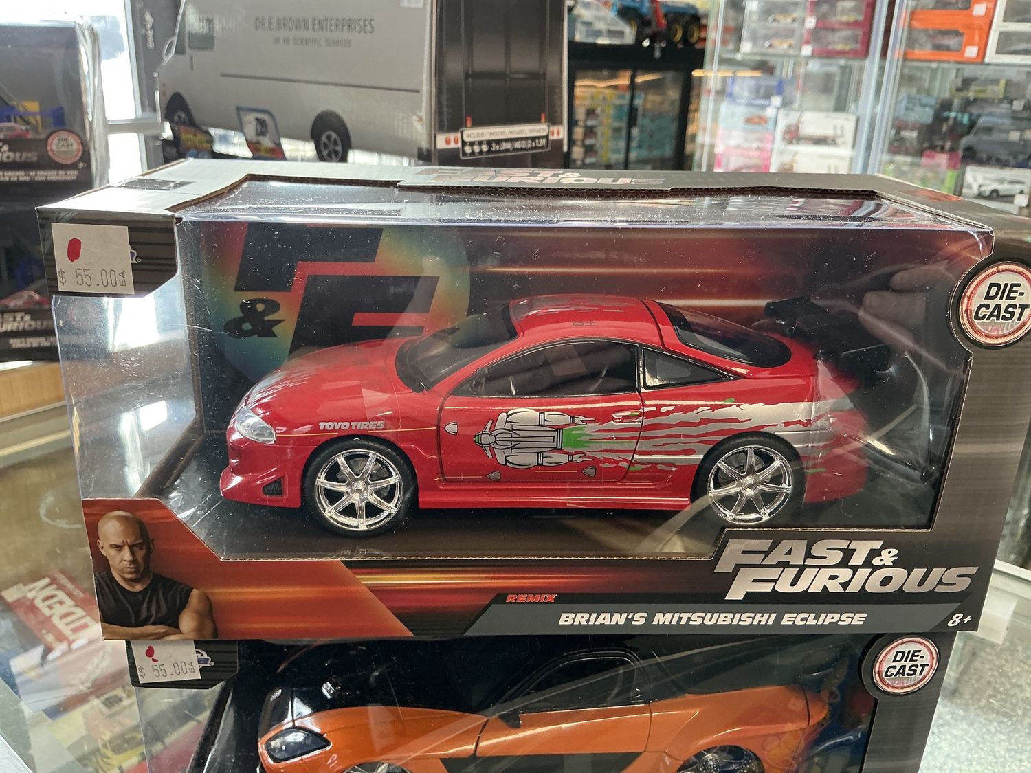 Brian’s Mitsubishi eclipse, red fast and the furious