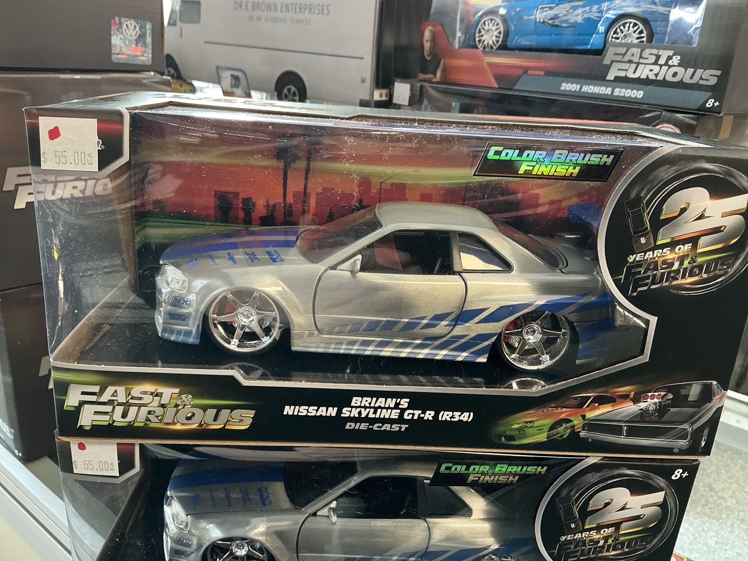 Brian‘s Nissan skyline GTRR 34 silver and blue fast and the furious