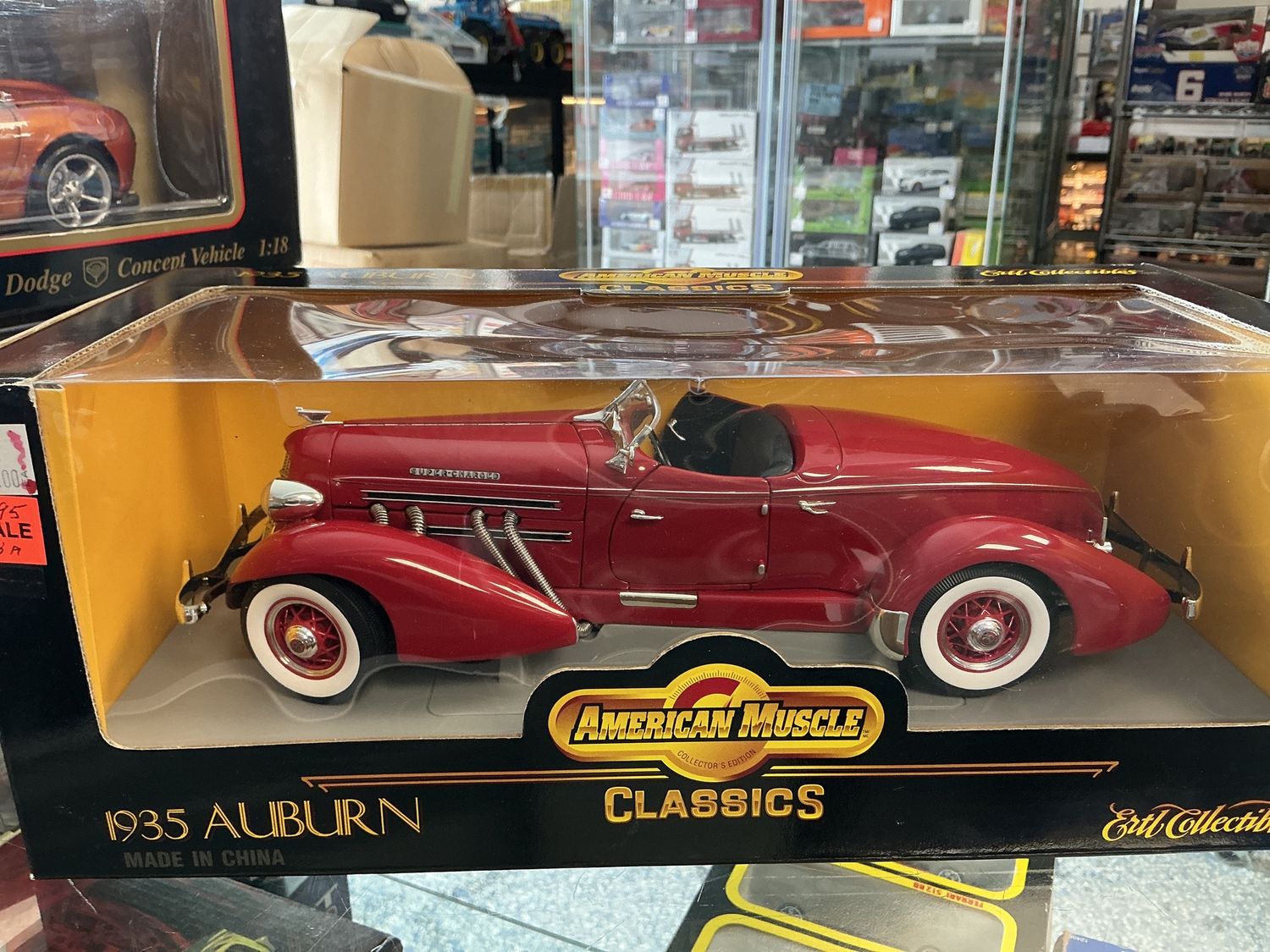 1935 Auburn, red convertible