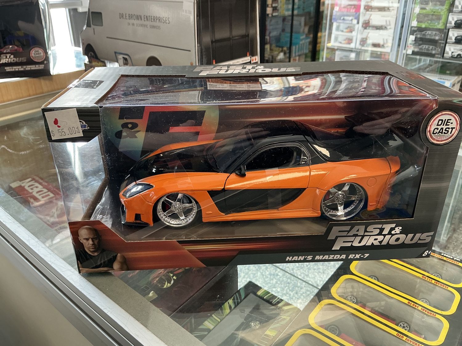 Fast and the furious Hans Mazda RX seven orange