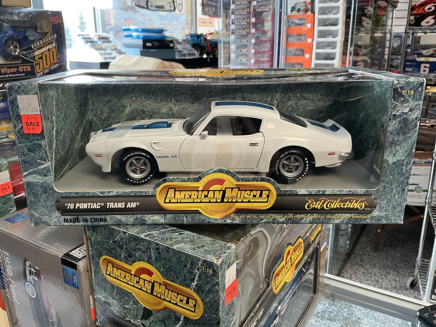 1970 Pontiac, Trans Am white with blue stripe