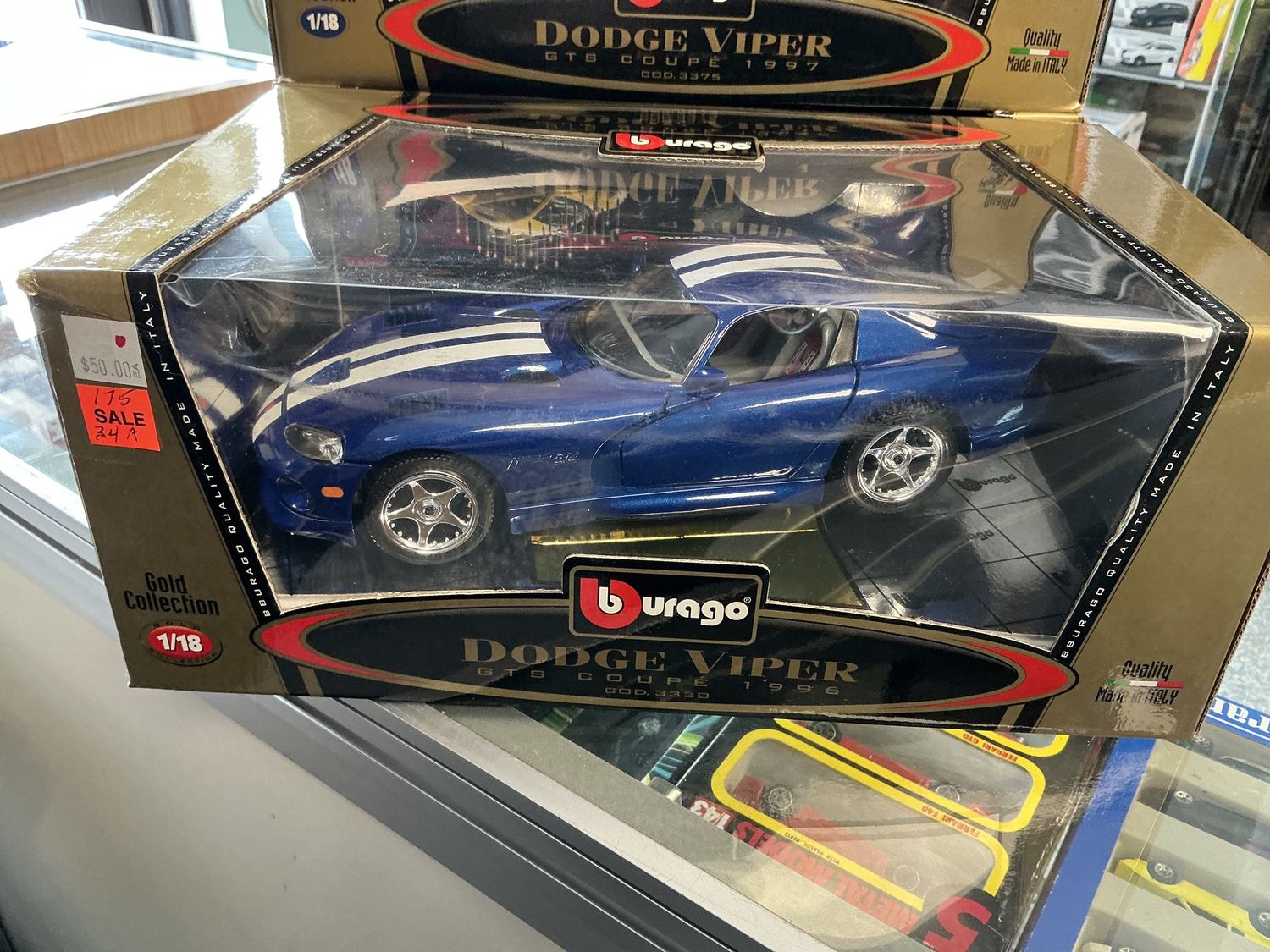 Blue Dodge Viper GTS coupe 1996