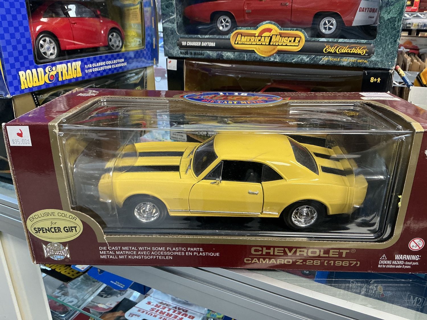 1967 Chevy Camaro Z 28 yellow with black stripes