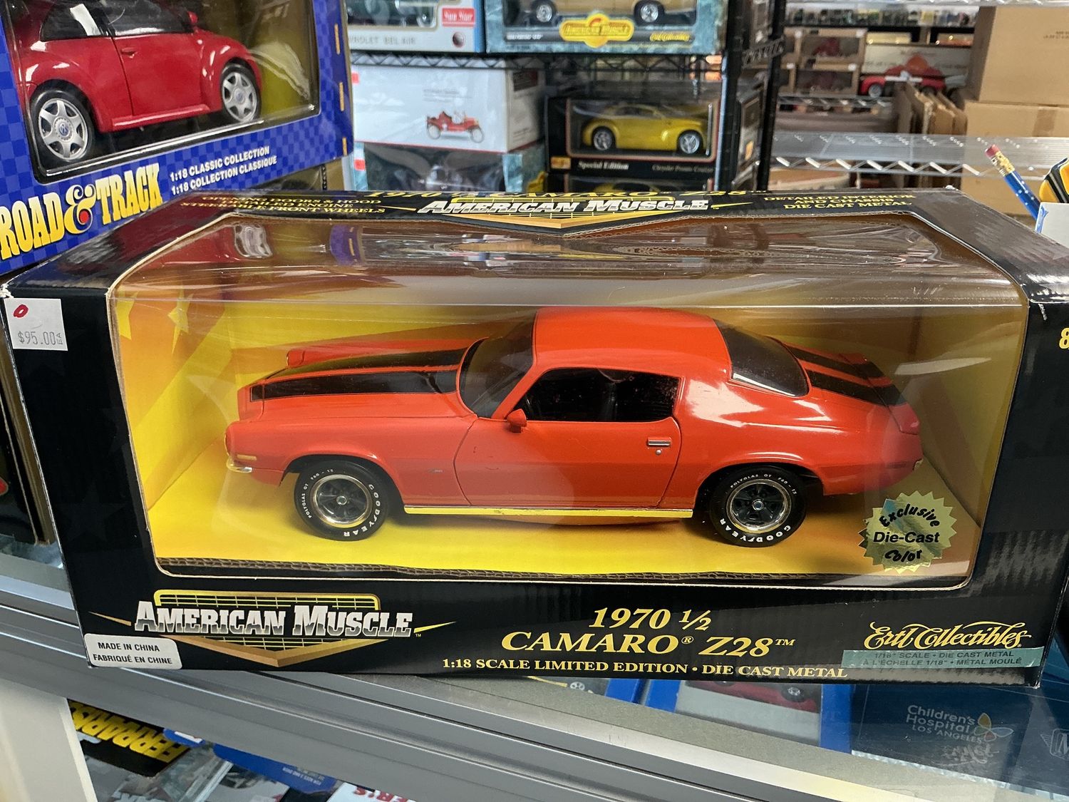 19 70 1/2 Camaro Z 28 orange with black stripes