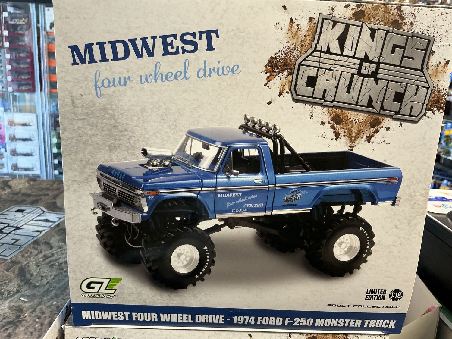 Midwest four-wheel-drive 1974 Ford F250 monster truck blue