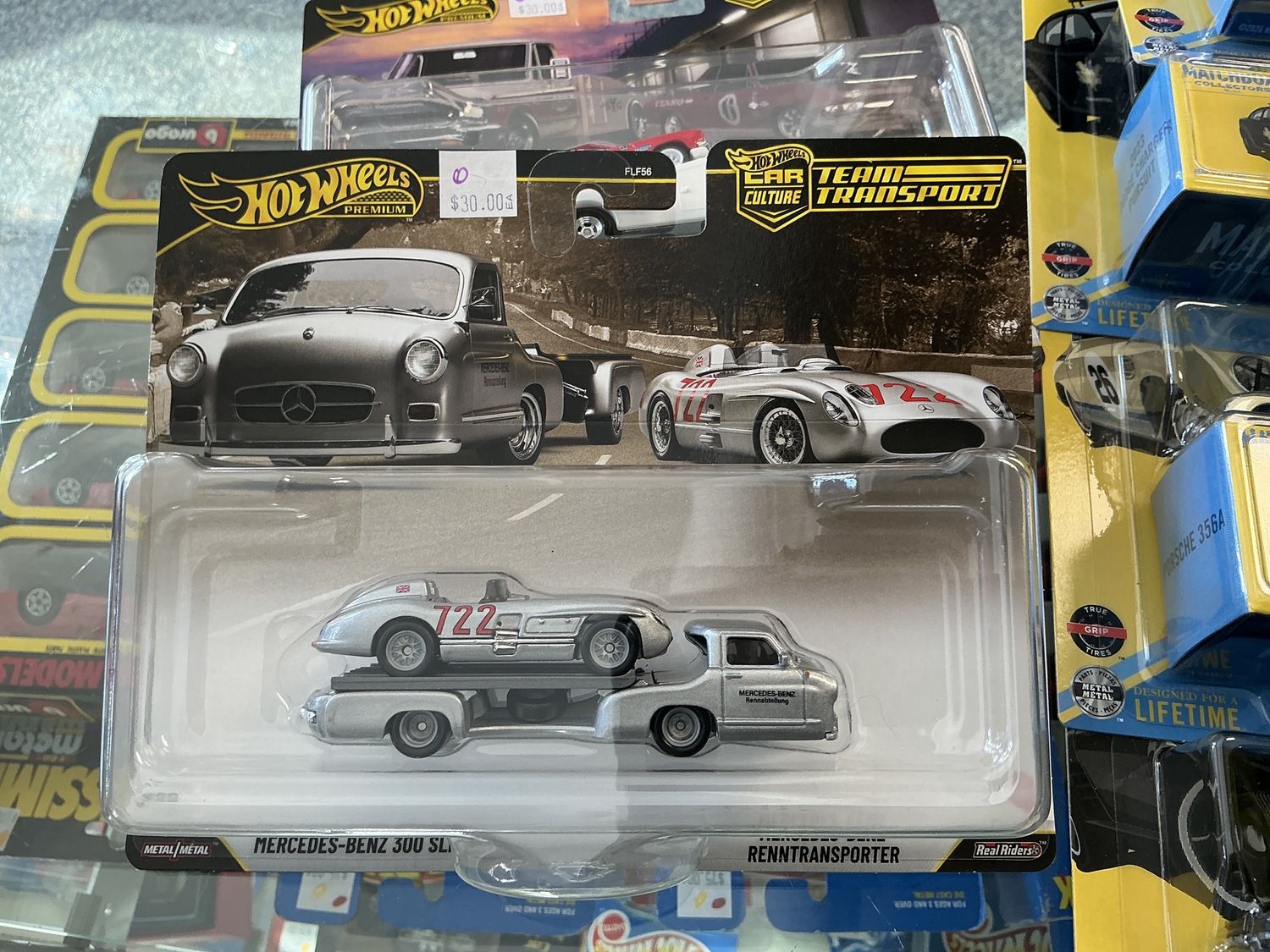 Team transport number 89 Mercedes-Benz 300 SLR with renntransporter