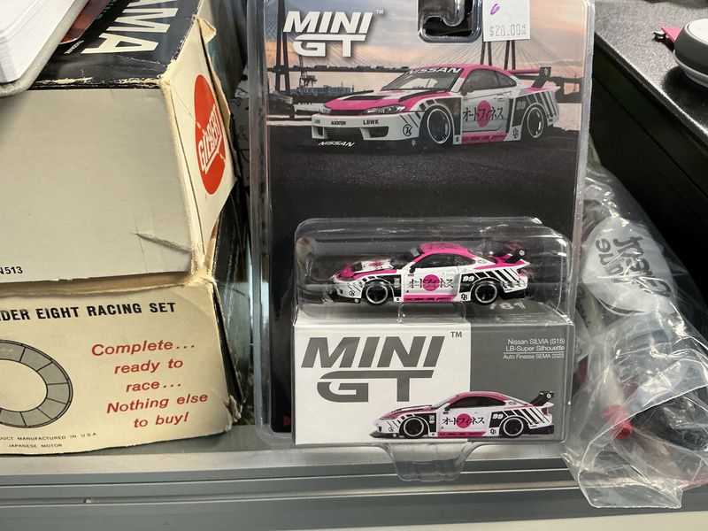 Nissan Sylvia LB, super silhouette, pink and white