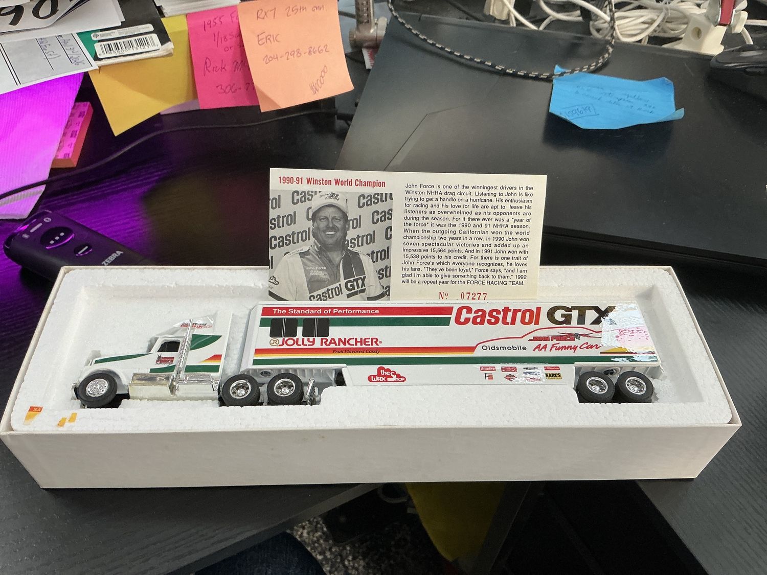 John force team Castro racing transporter