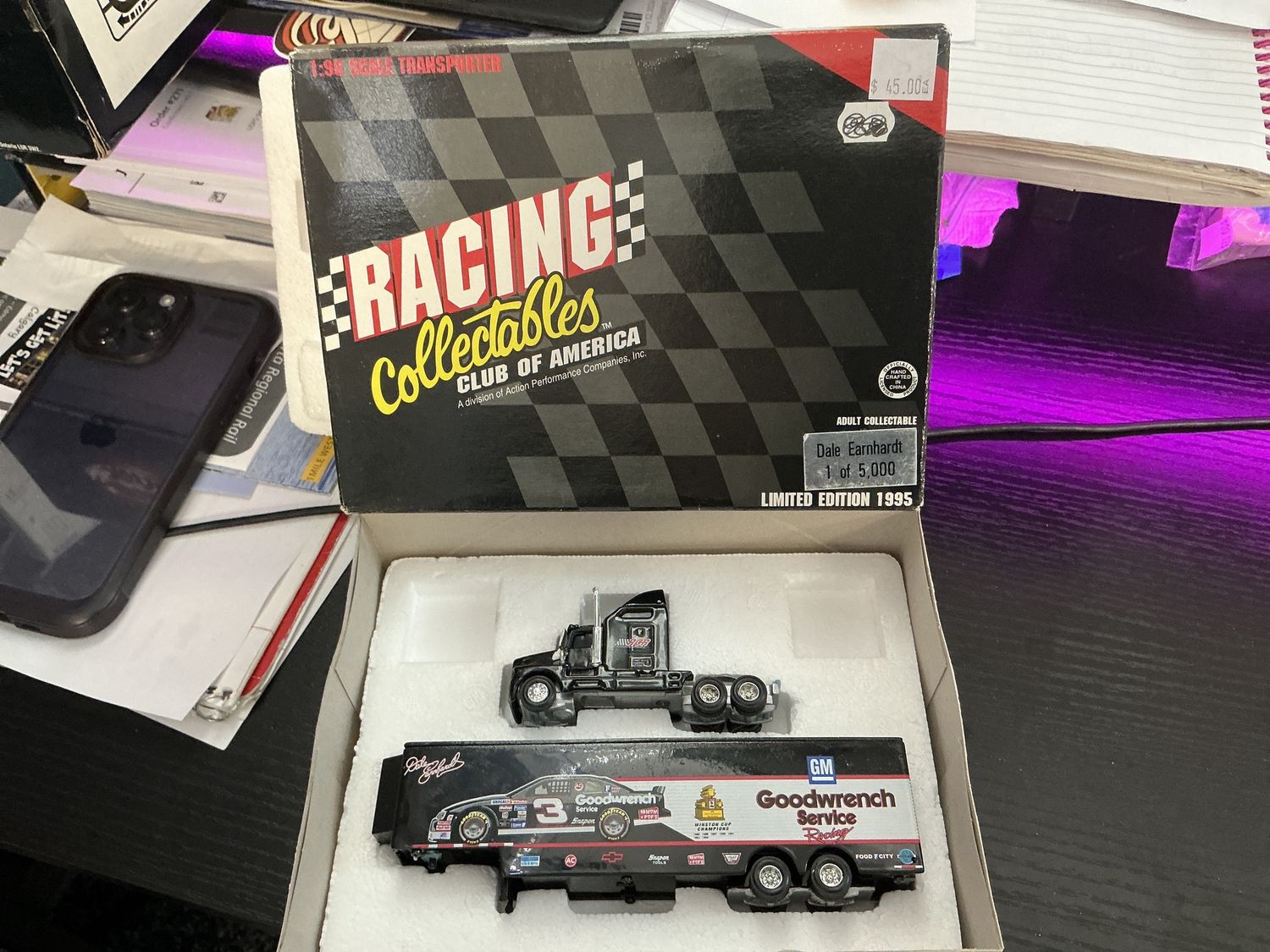 Racing collectables Dale Earnhardt, one of 5000 limited edition 1995