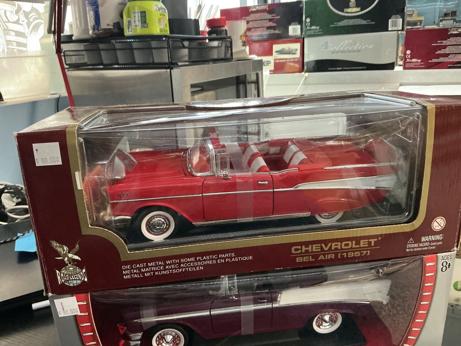 1957 Chevy Bel-Air, red convertible