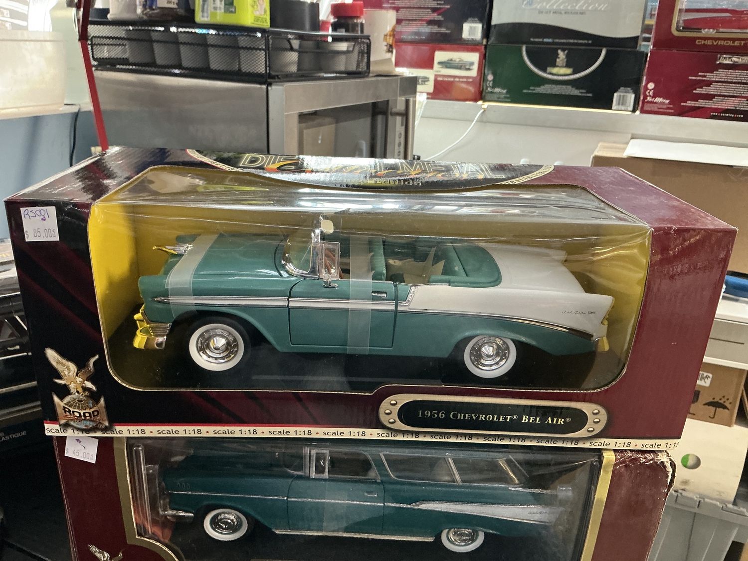 1956 Chevy Bel-Air teal convertible