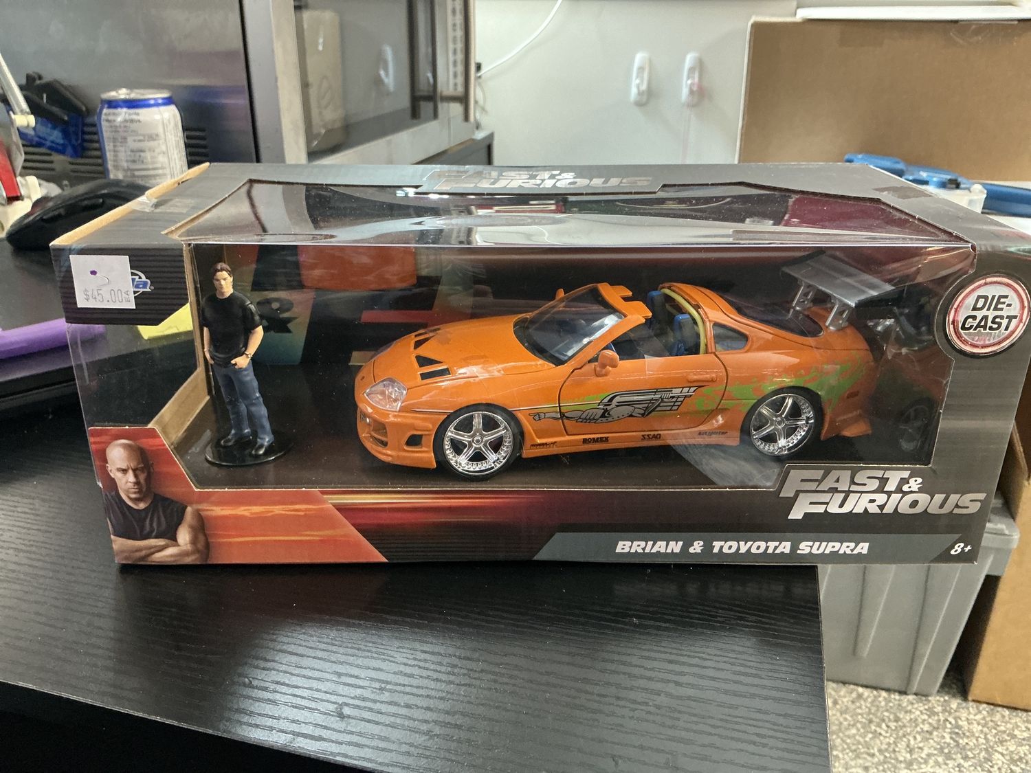 Lost in the furious Brian’s Toyota supra orange with figure