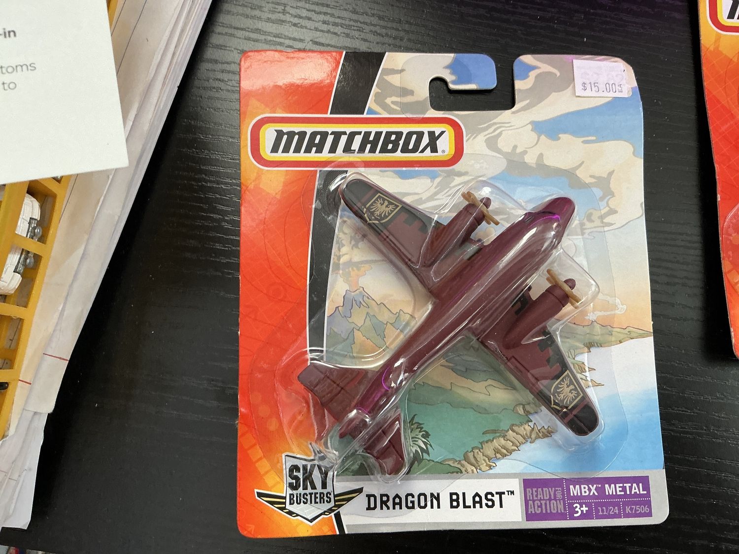 Vintage matchbox dragon, blast sky, busters planes