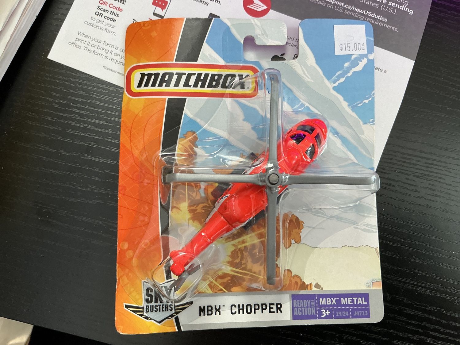 Matchbox Vinci sky busters MBX chopper plane