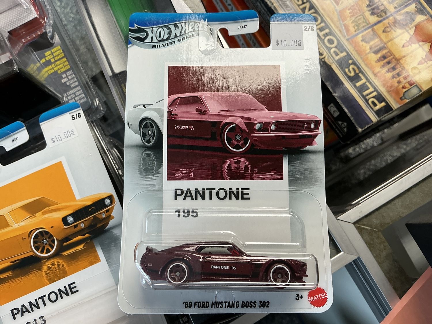 Pantone 1969 Ford Mustang boss 302 red