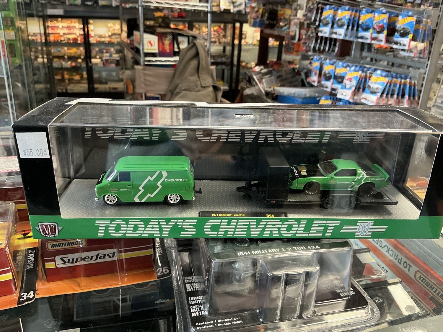 Today’s Chevy 1971 Chevy Van G 10 with the 1985 Chevy Camaro Iraq Z green