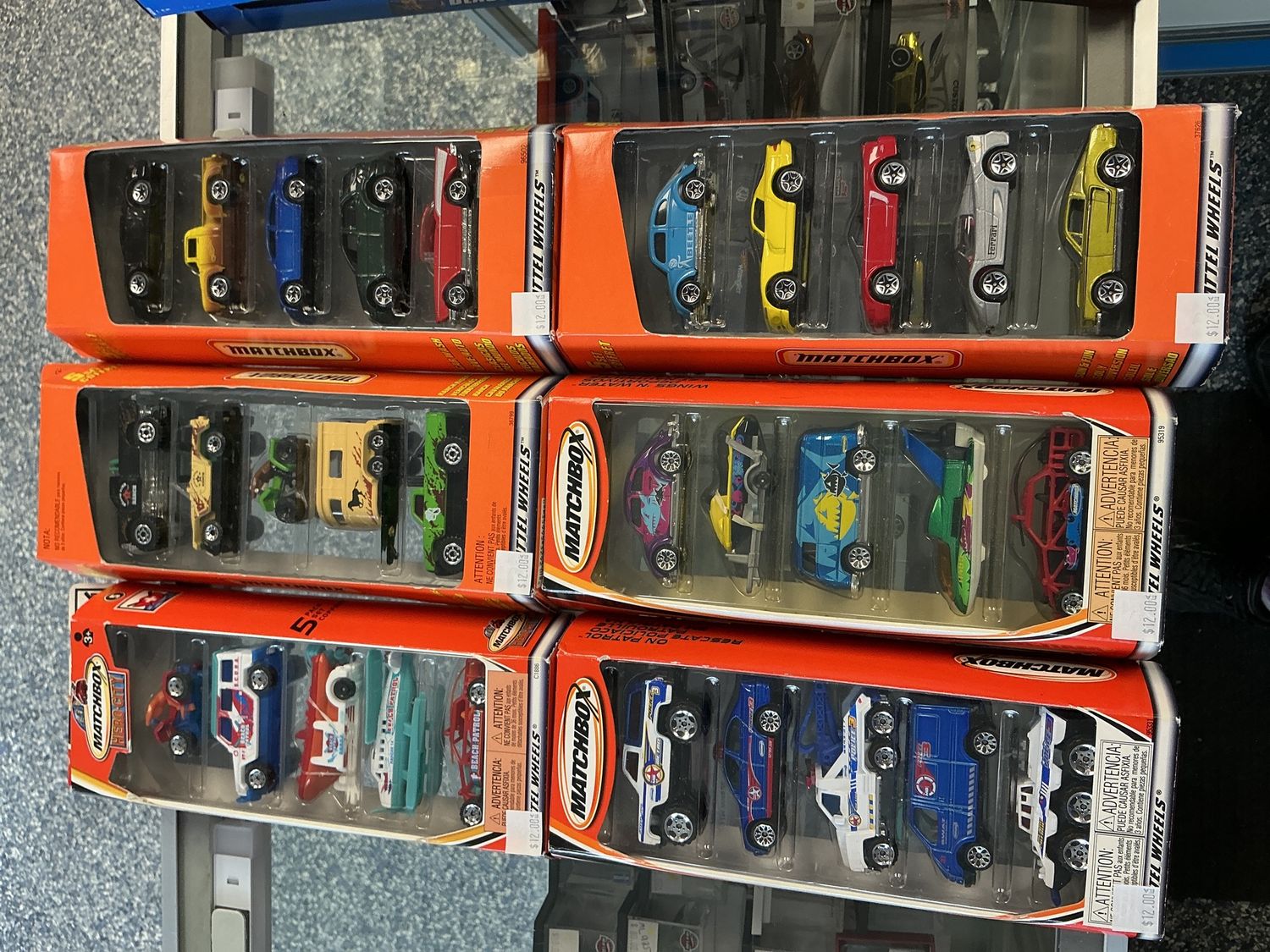 Assorted matchbox five packs