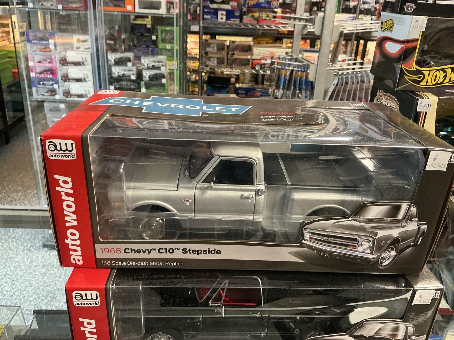 1968 Chevy C 10 stepside silver