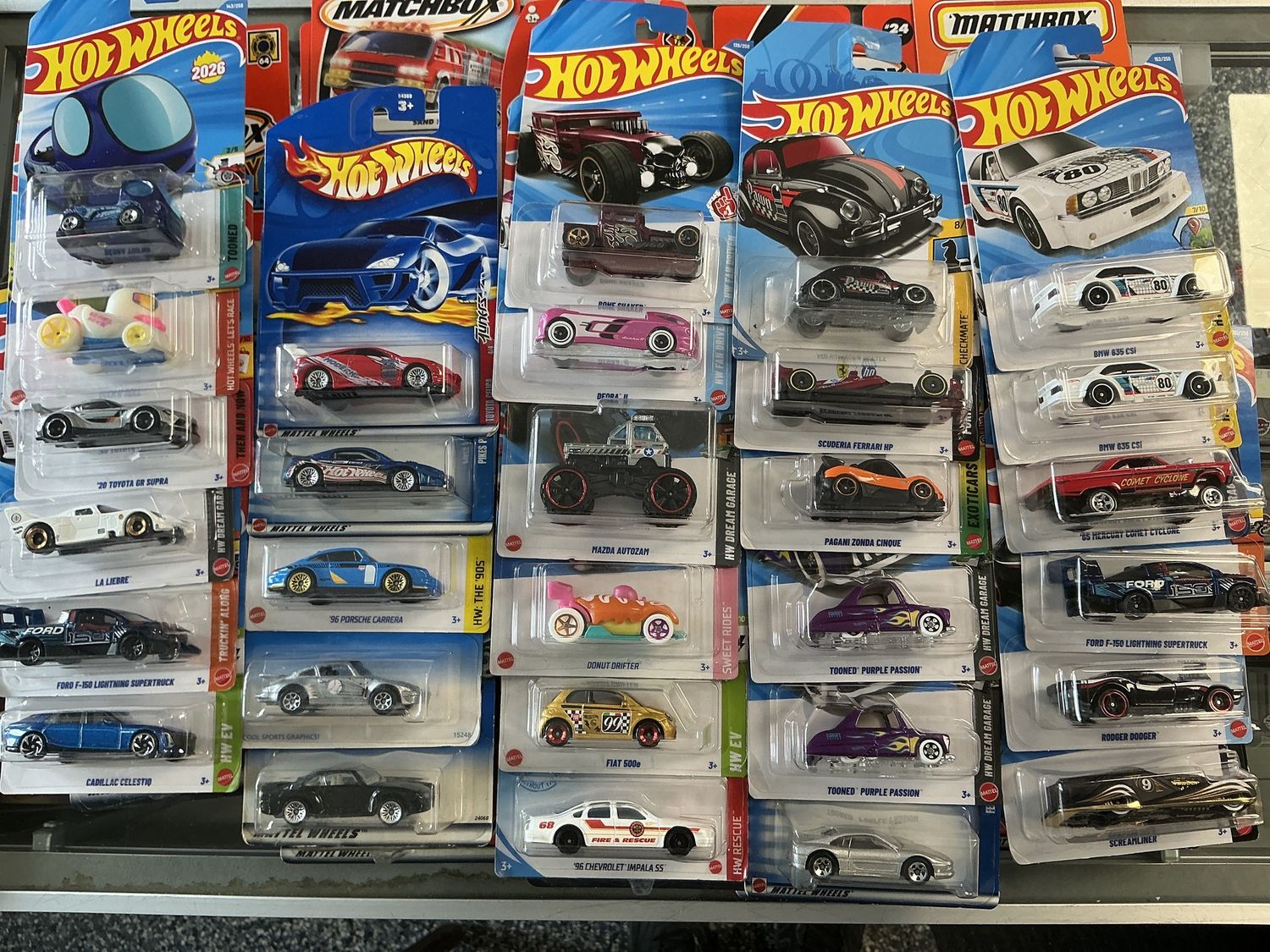 Assorted hot wheels