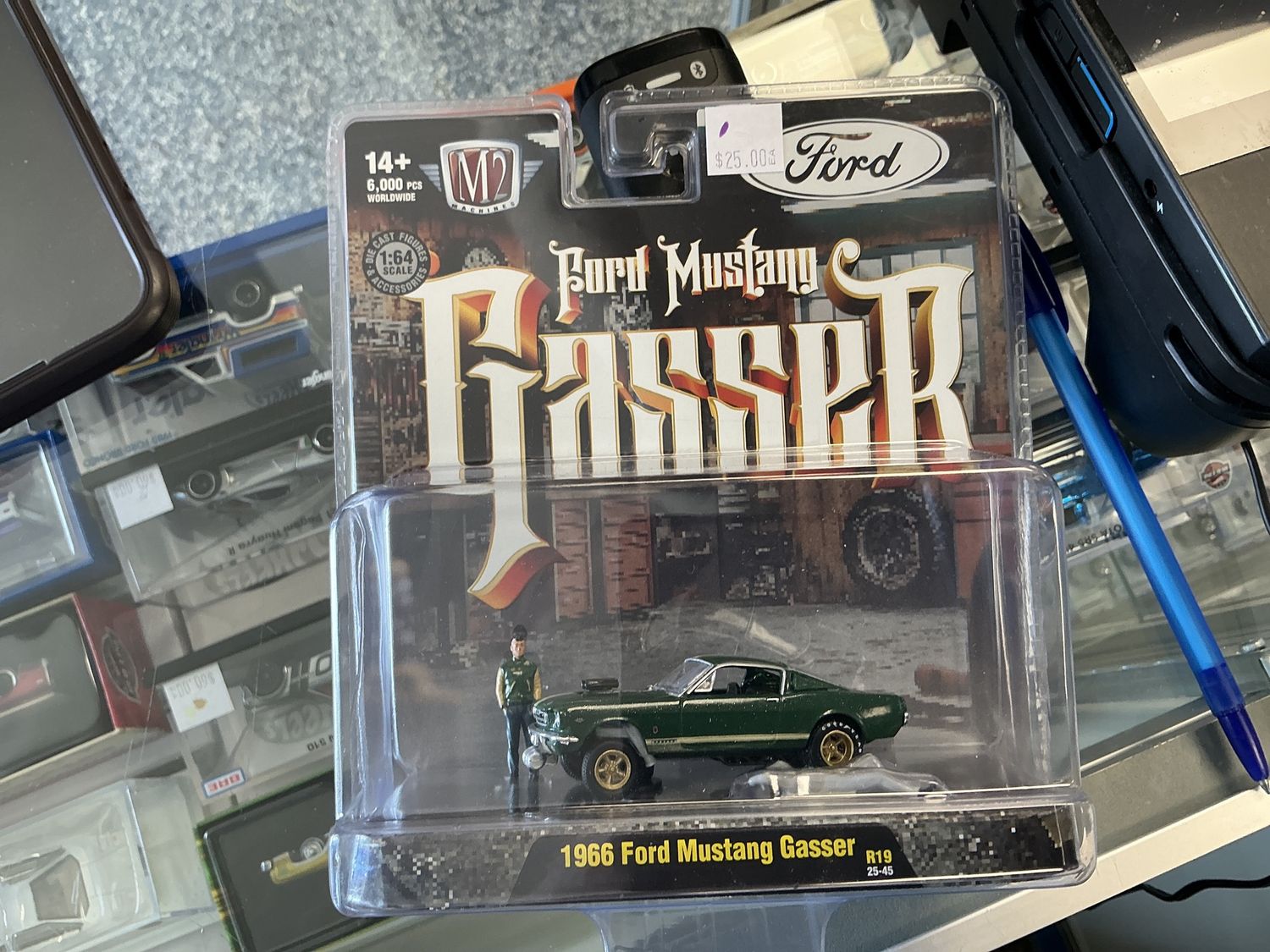 Ford Mustang gas in 1966 green