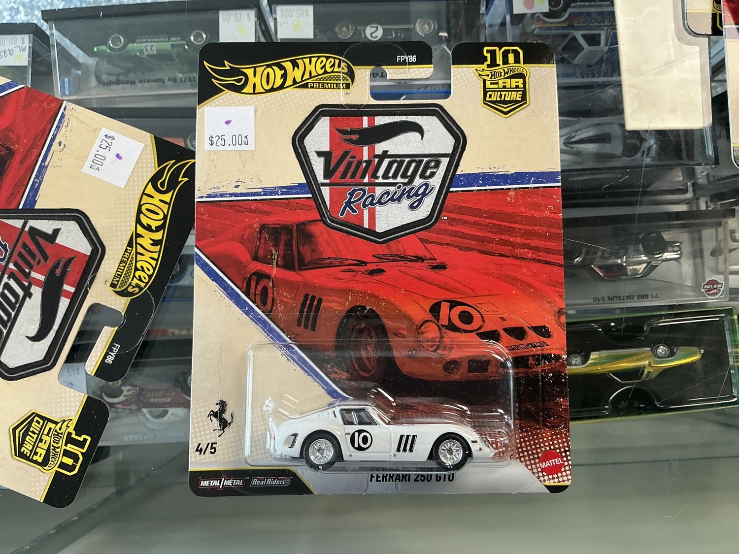 Vintage racing Ferrari 250 GTO white