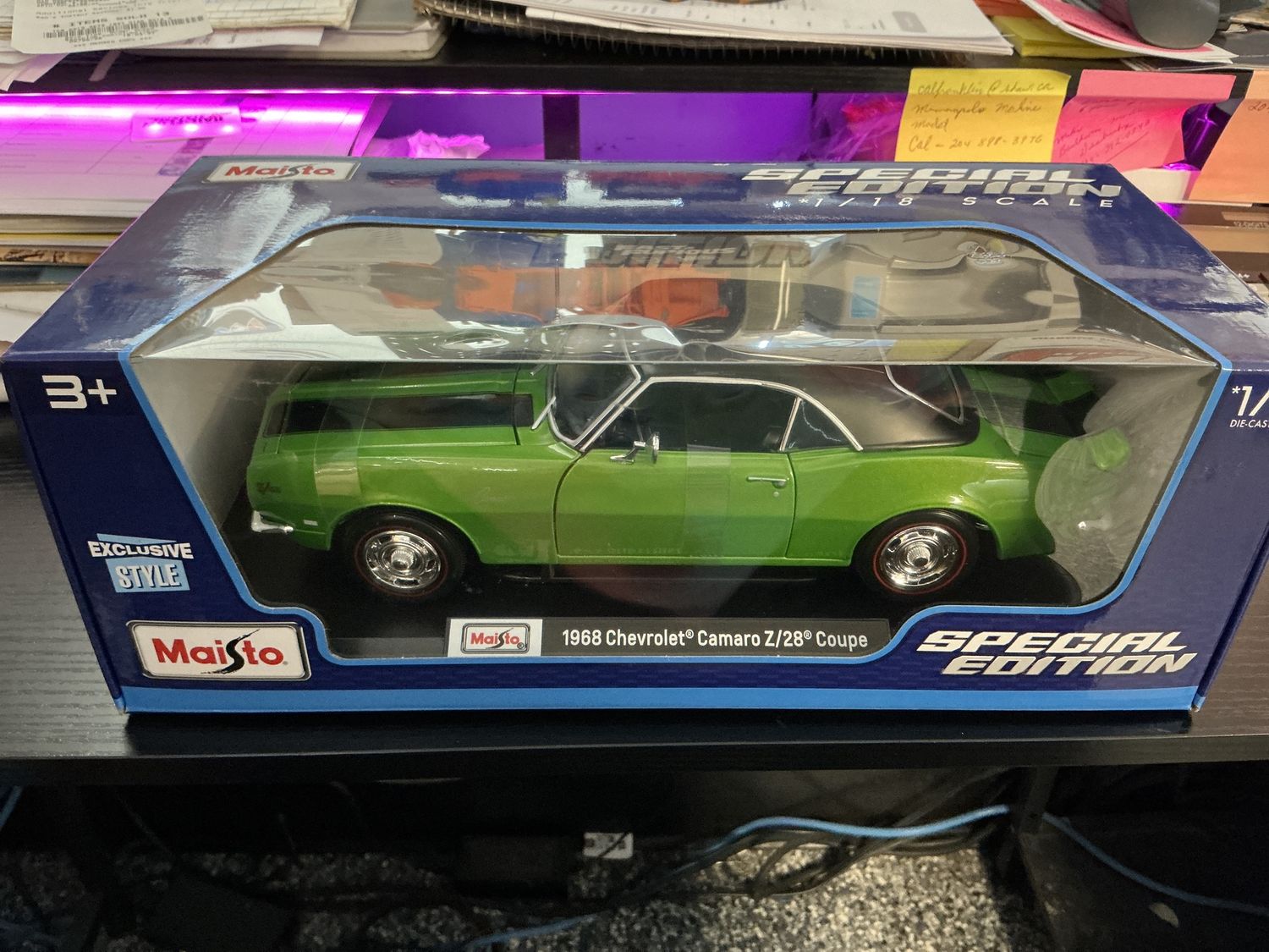 1968 Chevy Camaro Z 28 coupe green
