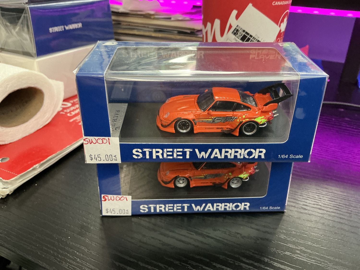 Street warrior ghost player orange Porsche