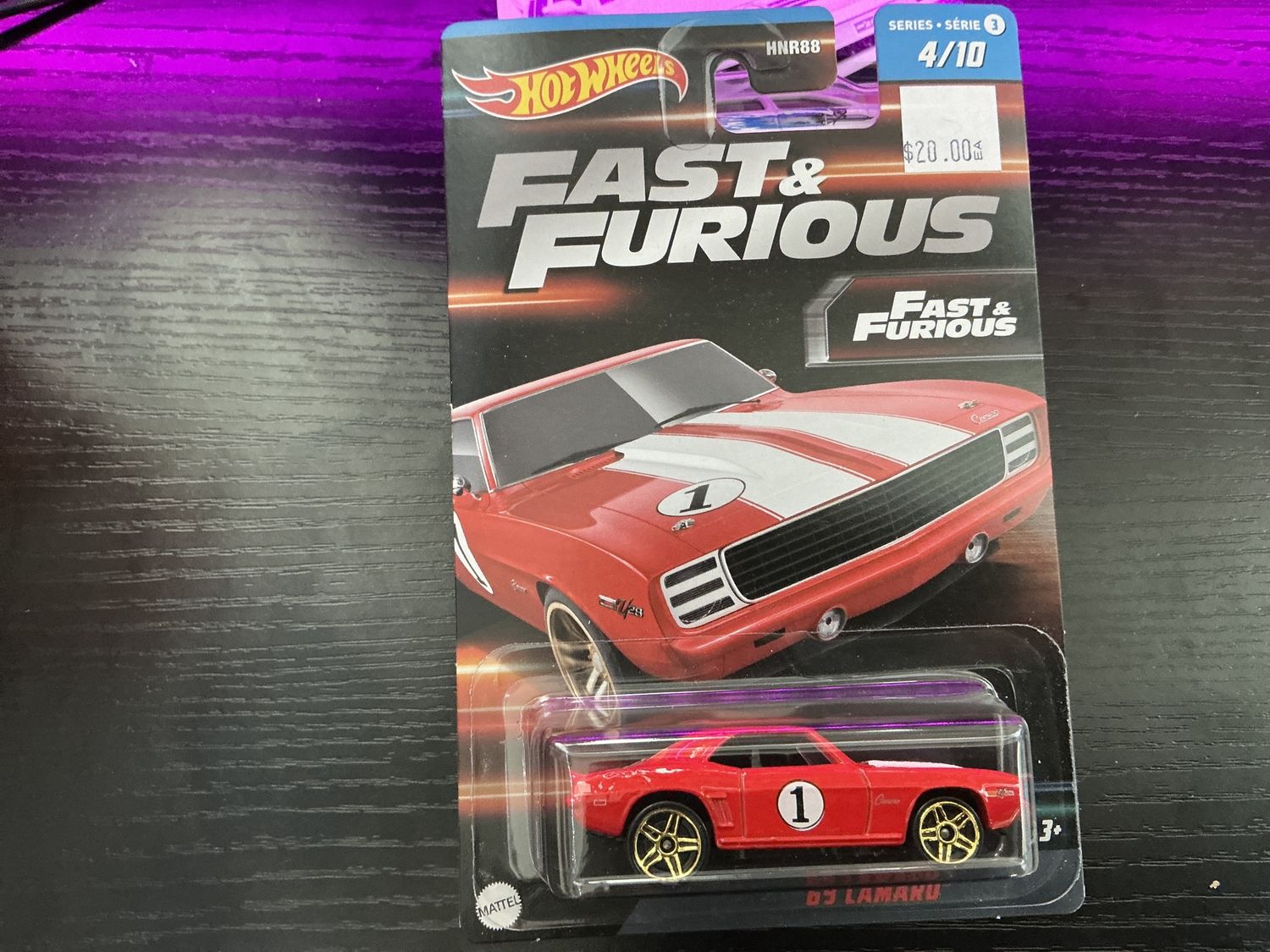 Fast and the furious 1969 Camaro red number one