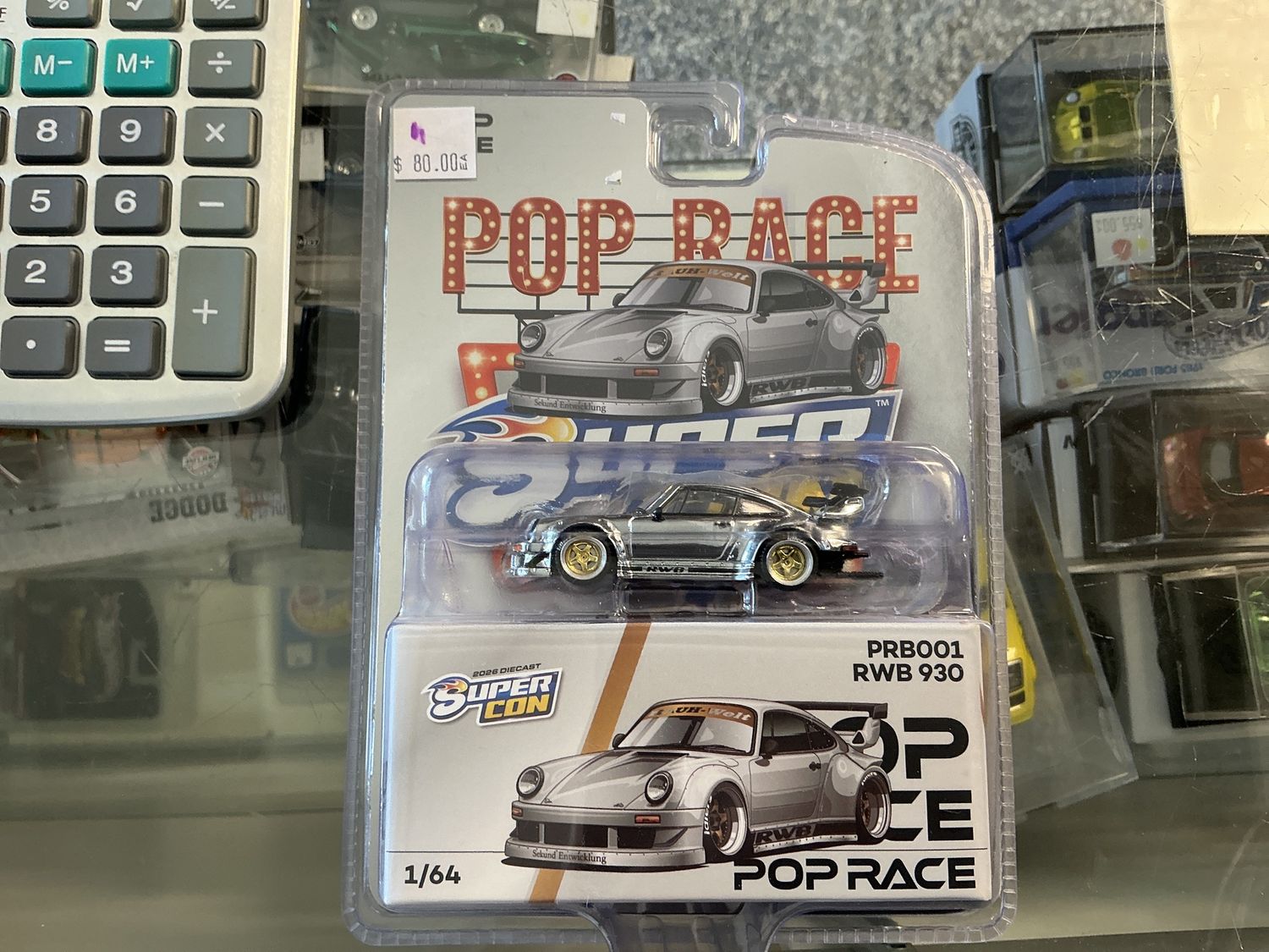 super con pop race silver porsche